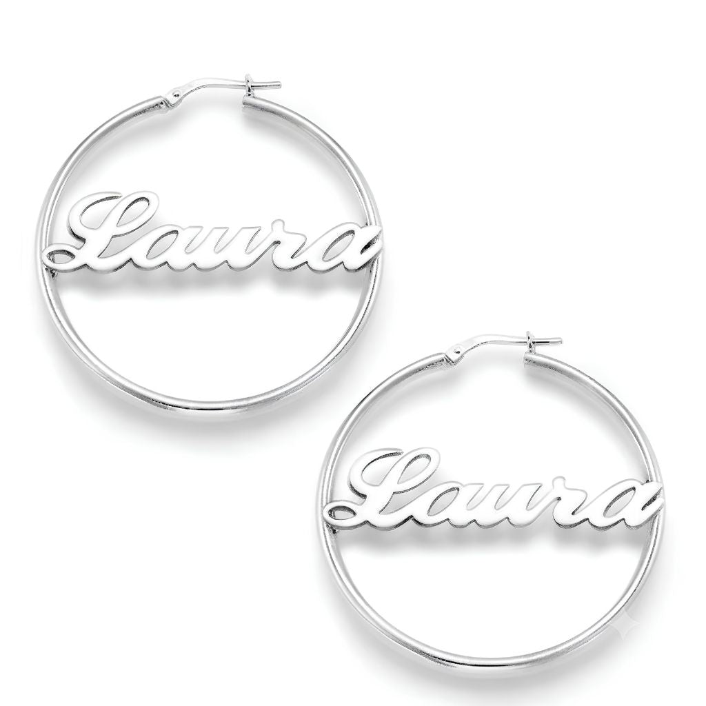 Hoop Name Earrings