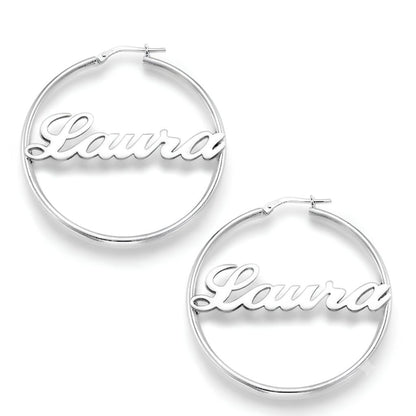 Hoop Name Earrings