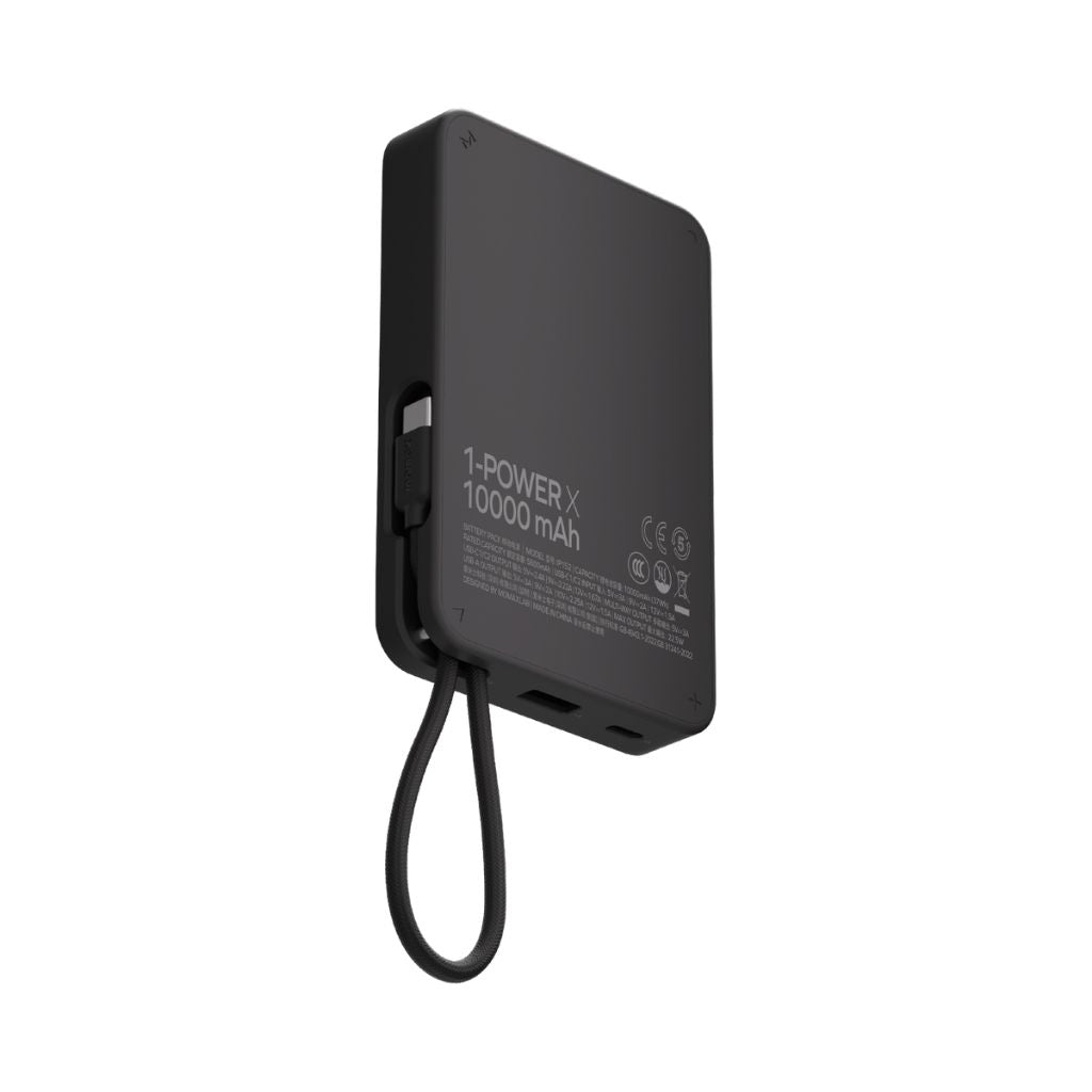 Momax 1-Power X 10000 mAh Power Bank With Built-In Usb-C Cable