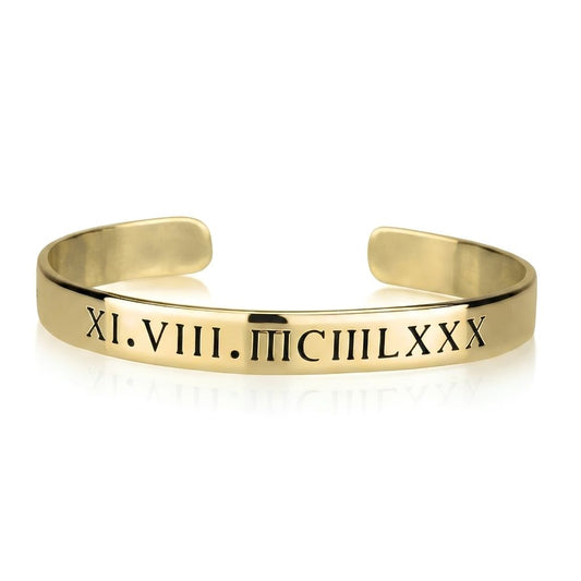 Roman Numeral Cuff Bangle