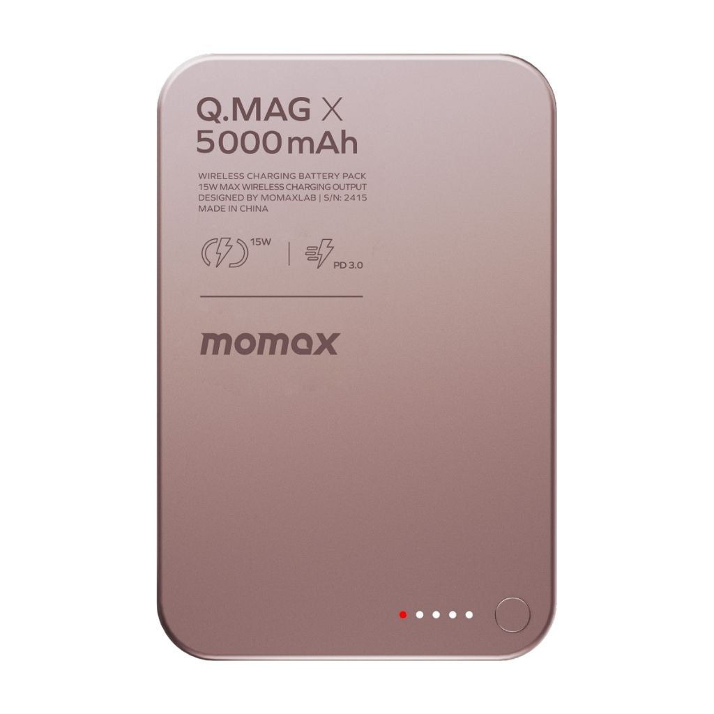 Momax Q.Mag X 5000 mAh Gen2 15W Ultra Slim Magsafe Wireless Power Bank