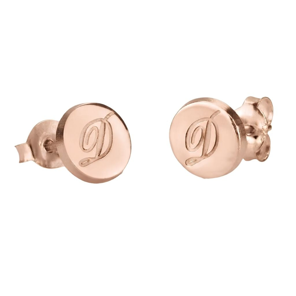 Engraved Initial Studs
