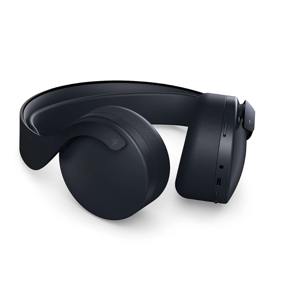 Black over-ear headphones on a white background