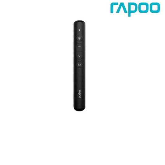 Black Rapoo remote control on a white background