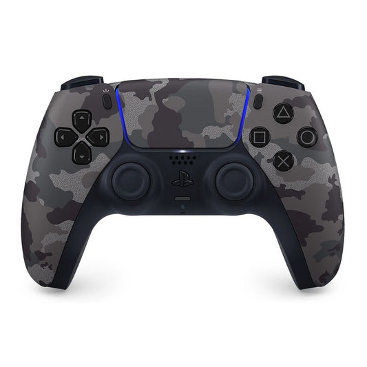 Camouflage-patterned gaming controller on a white background