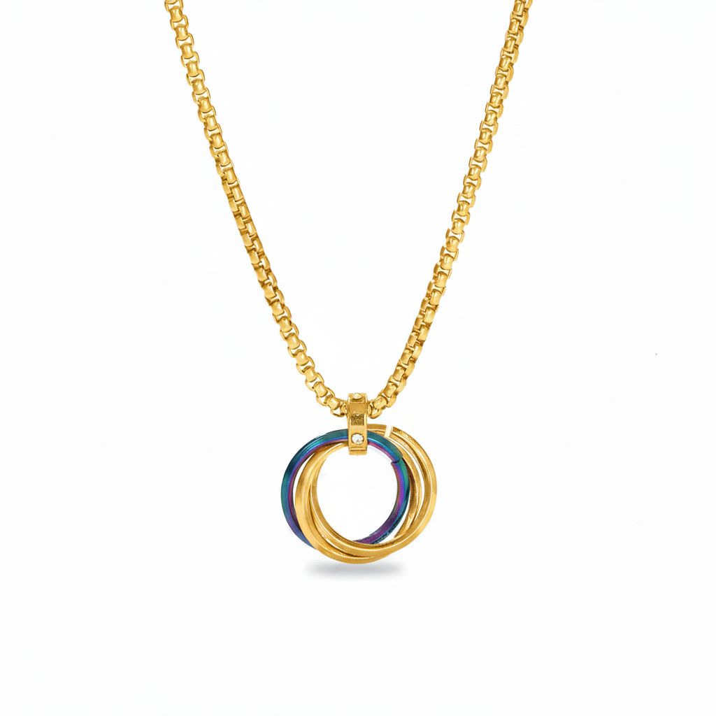 Customised Interlinked Ring Necklace