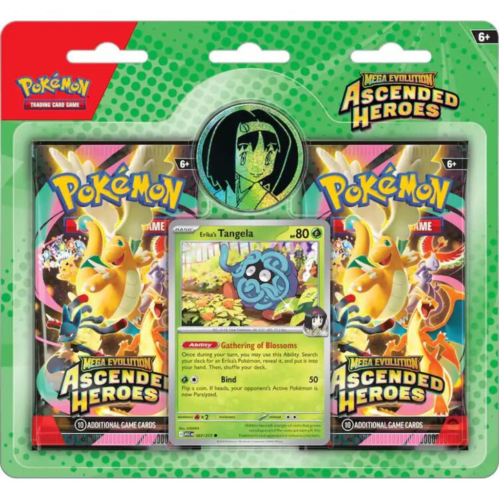 Pokémon trading card game pack featuring Tangela and Ascended Heroes theme.