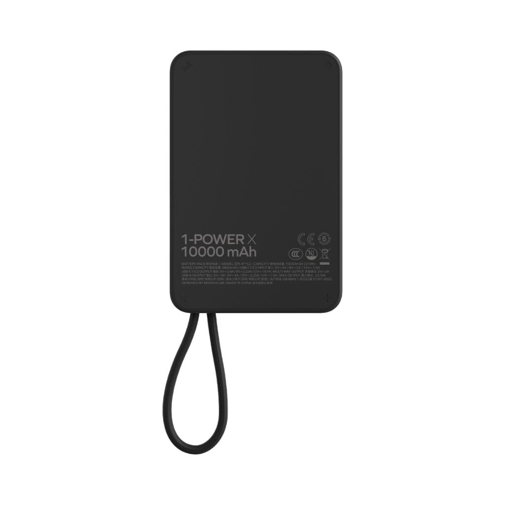 Momax 1-Power X 10000 mAh Power Bank With Built-In Usb-C Cable