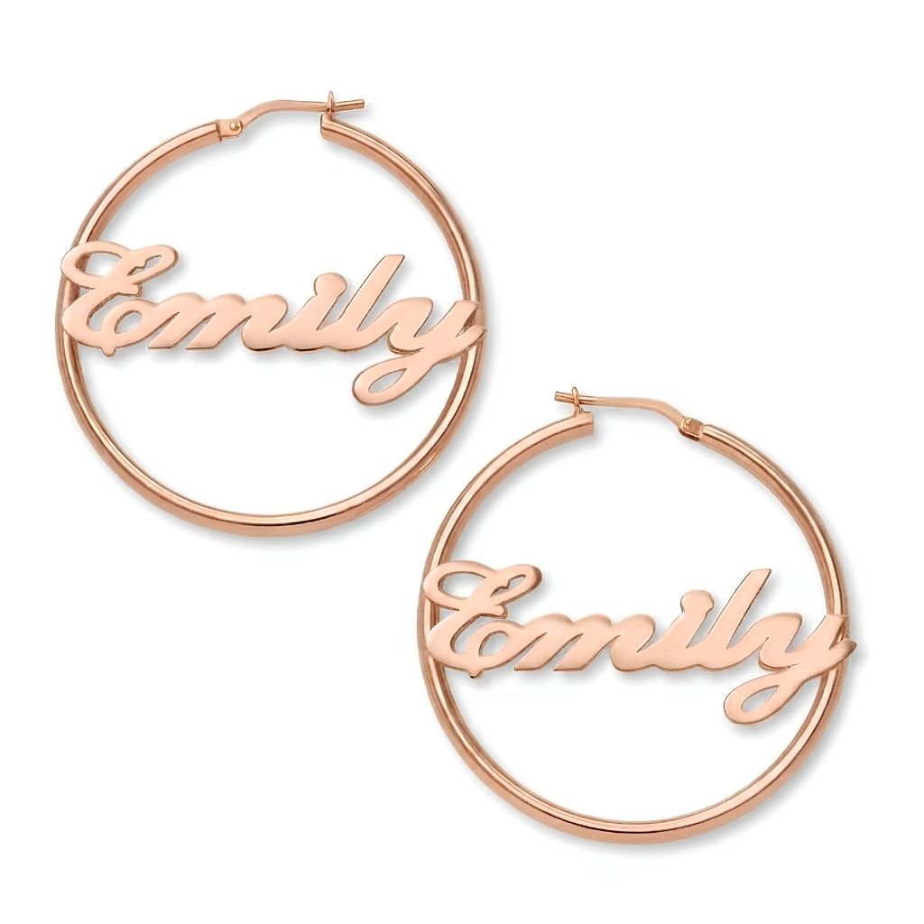 Hoop Name Earrings