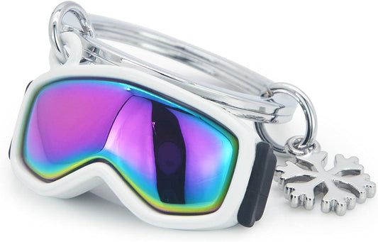 Winter Collection - Goggles White Finish with PVD Coating Screen and Silicon Headband