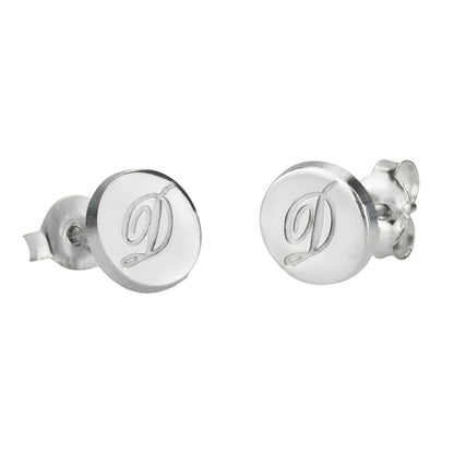Engraved Initial Studs