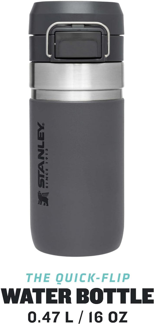 Quick Flip Water Bottle 0.47L / 16 OZ Charcoal