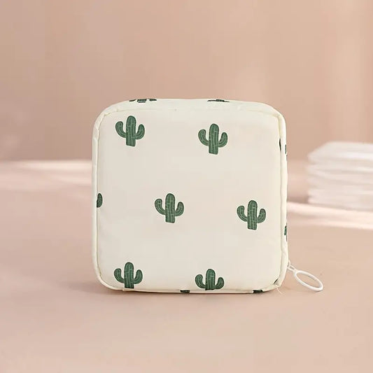 On the Go Pouch for Sanitary Pads - Cactus