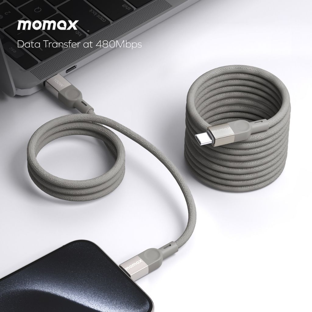 Momax Elite Mag Link 100W USB-C To USB-C Magnetic Cable 2M
