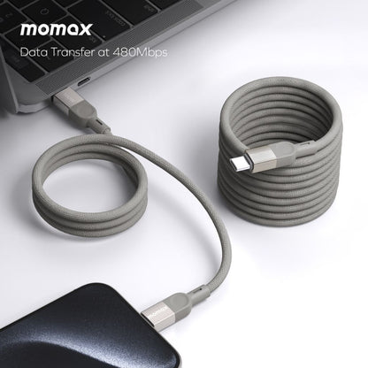 Momax Elite Mag Link 100W USB-C To USB-C Magnetic Cable 2M