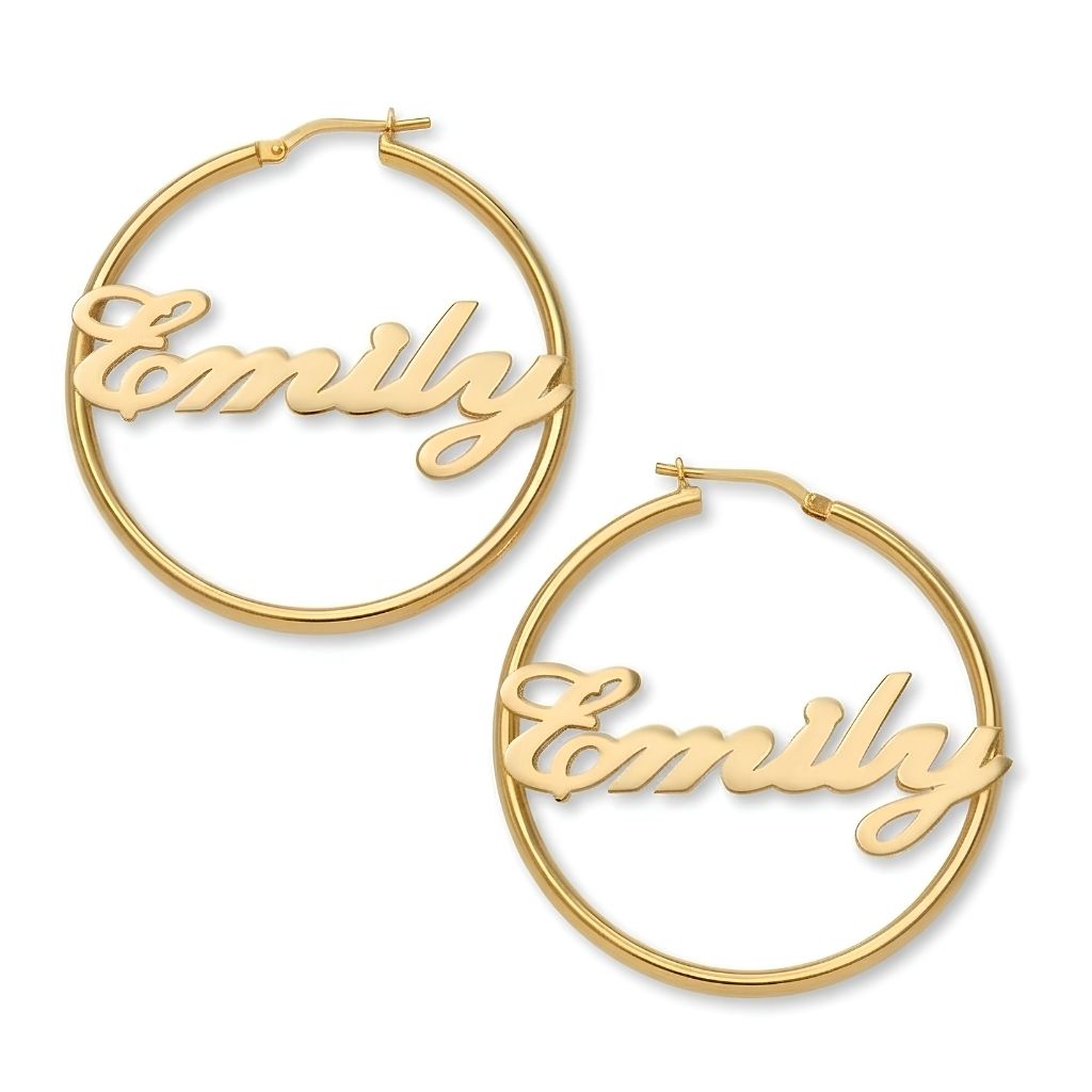 Hoop Name Earrings