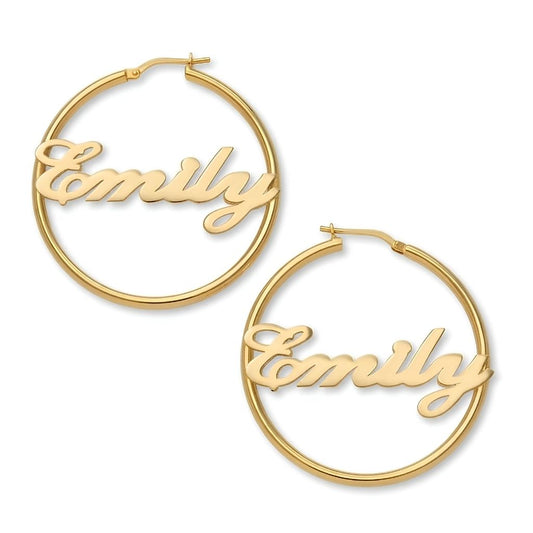 Hoop Name Earrings