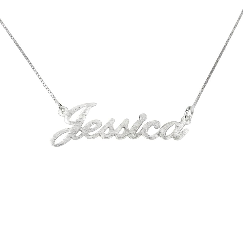 Brushed Name Necklace