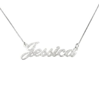 Brushed Name Necklace