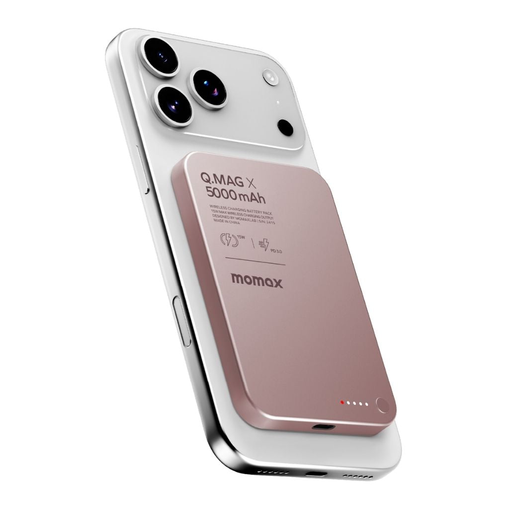 Momax Q.Mag X 5000 mAh Gen2 15W Ultra Slim Magsafe Wireless Power Bank
