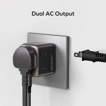 Momax 1-World2 35W 5-Port Dual Ac Travel Adaptor