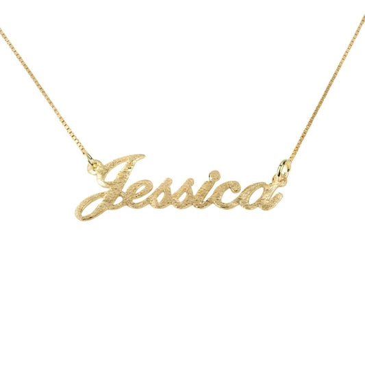 Brushed Name Necklace