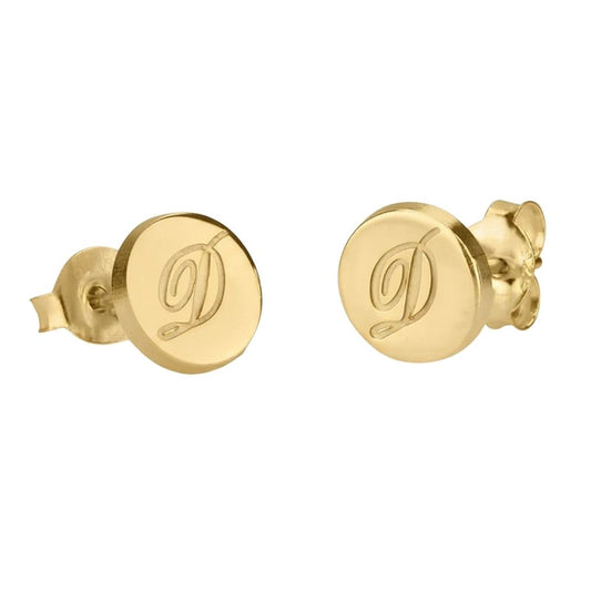 Engraved Initial Studs