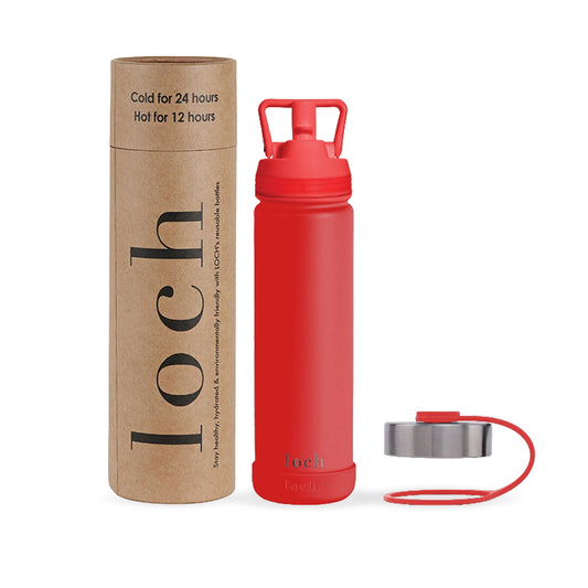 Monochrome Bottle - Fire Red 650ml (22 Oz)