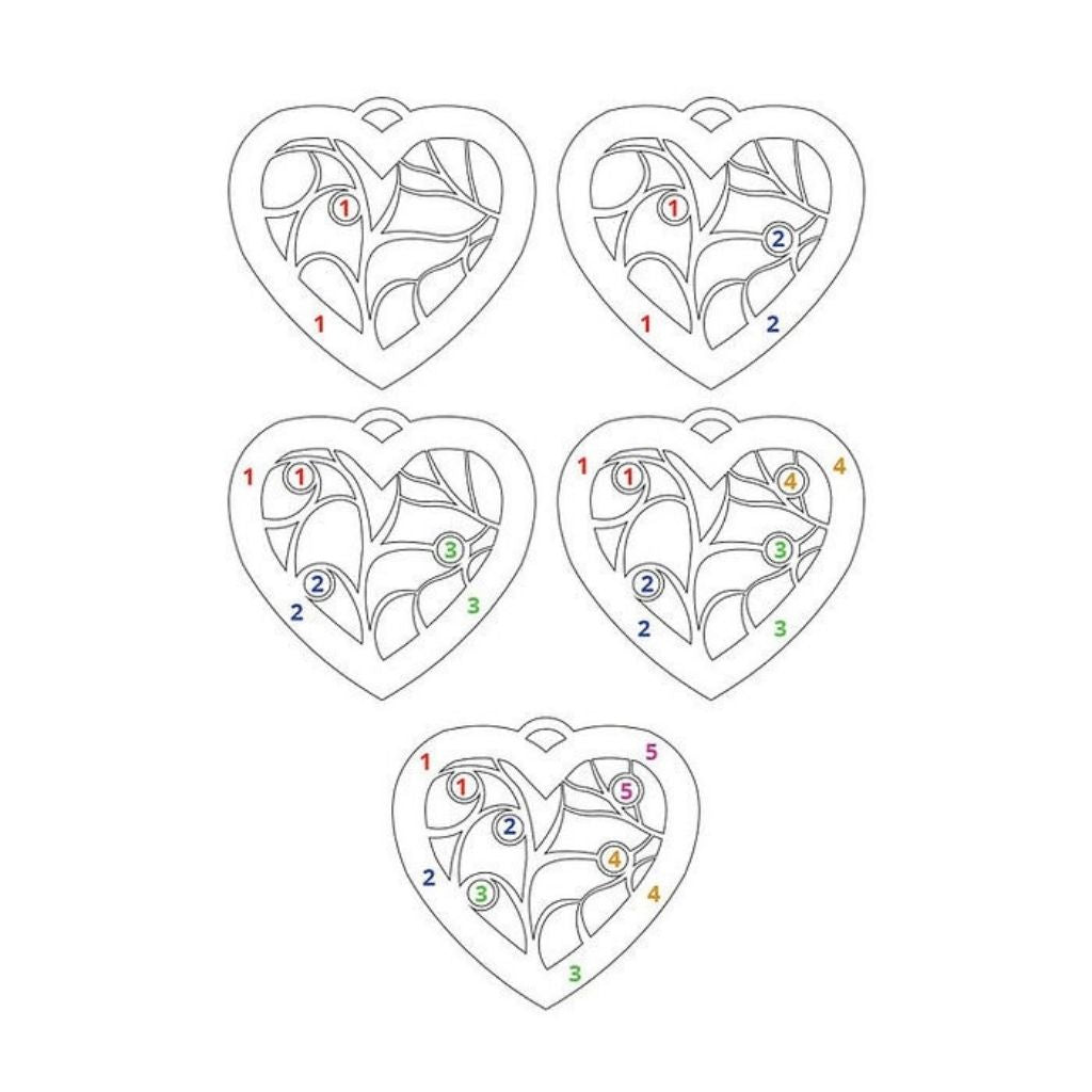 Embedded Birthstones Stylish Heart Necklace