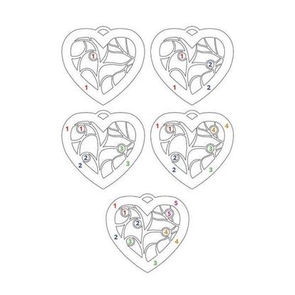 Embedded Birthstones Stylish Heart Necklace