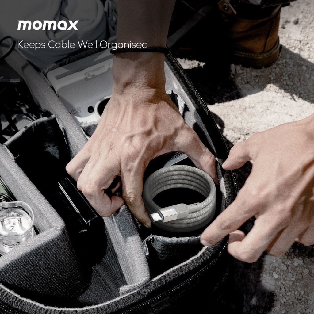 Momax Elite Mag Link 100W USB-C To USB-C Magnetic Cable 2M