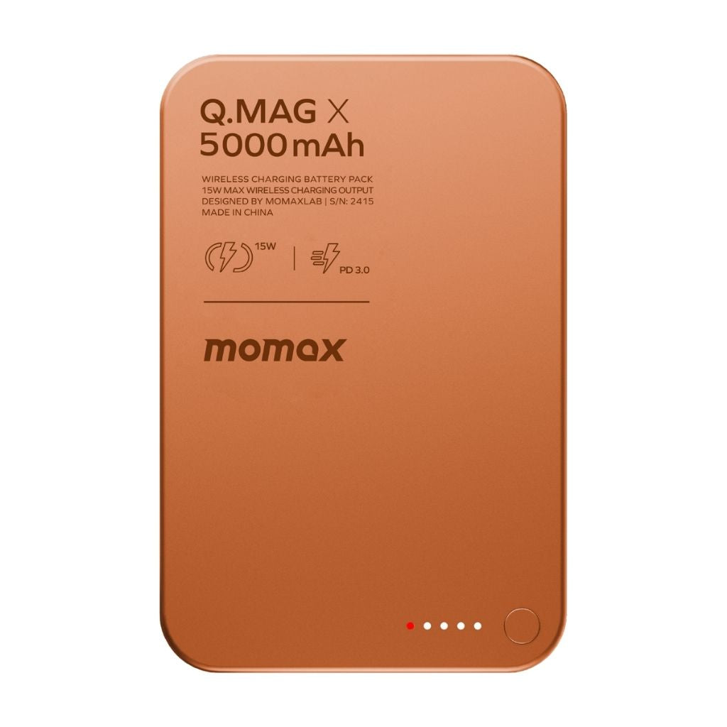 Momax Q.Mag X 5000 mAh Gen2 15W Ultra Slim Magsafe Wireless Power Bank
