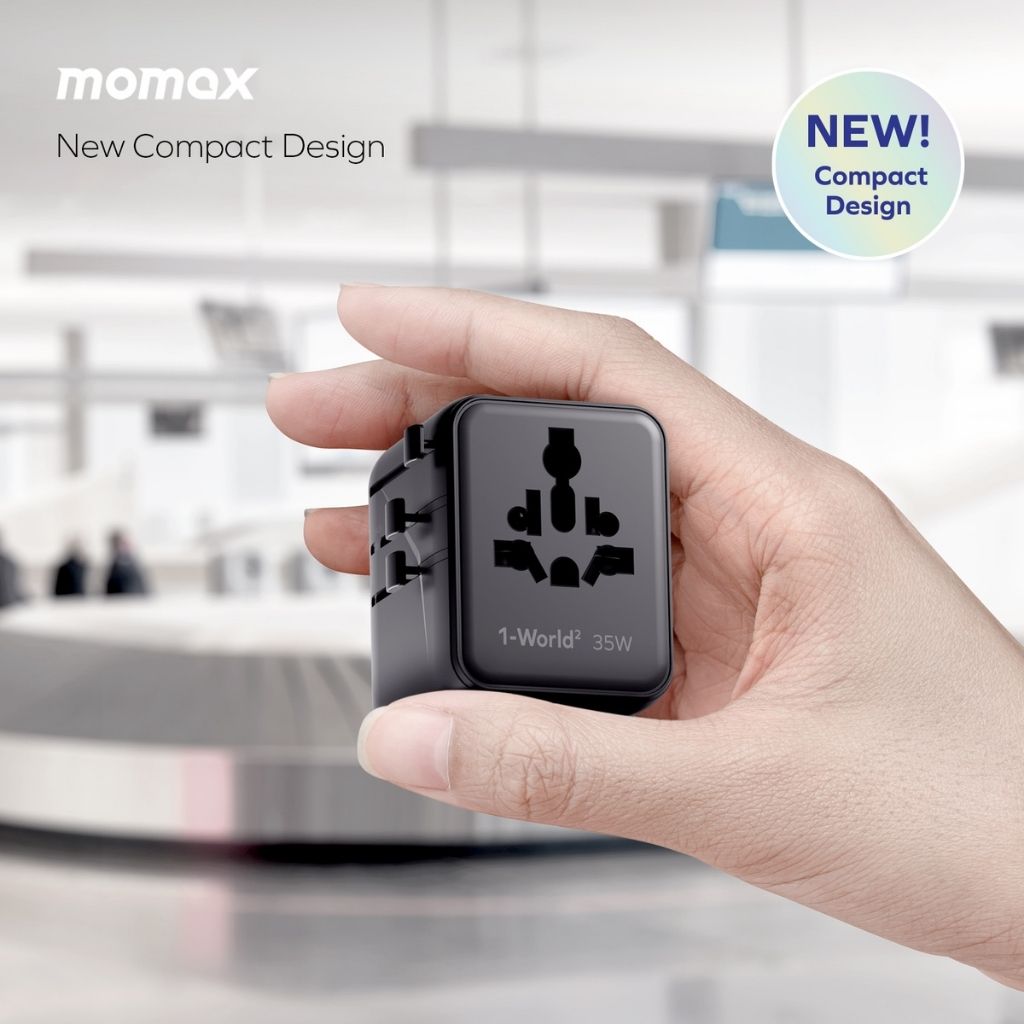Momax 1-World2 35W 5-Port Dual Ac Travel Adaptor