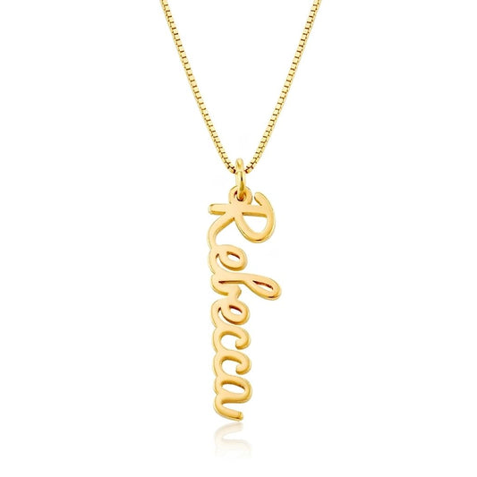 Stylish Font Vertical Name Necklace