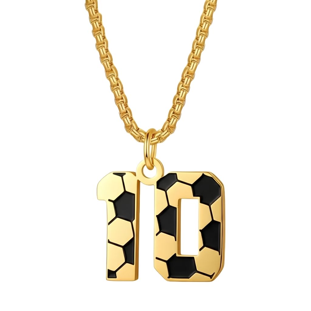 Personalised Soccer Number Pendant Necklace
