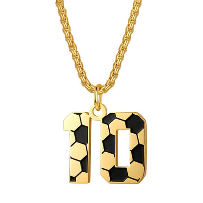 Personalised Soccer Number Pendant Necklace