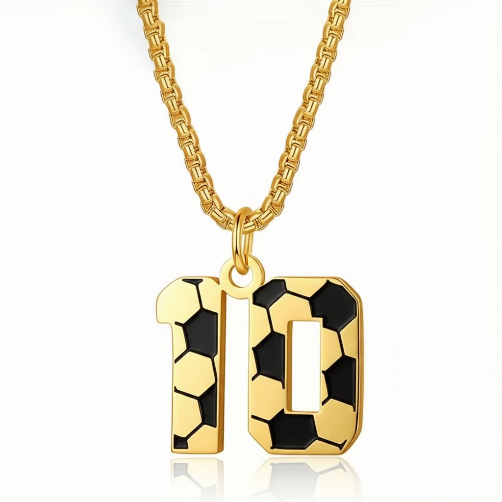 Personalised Soccer Number Pendant Necklace