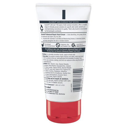 Back of a skincare product container with text and branding on a white background