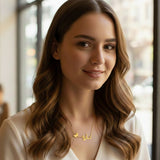 Arabic Name Necklace with Butterfly