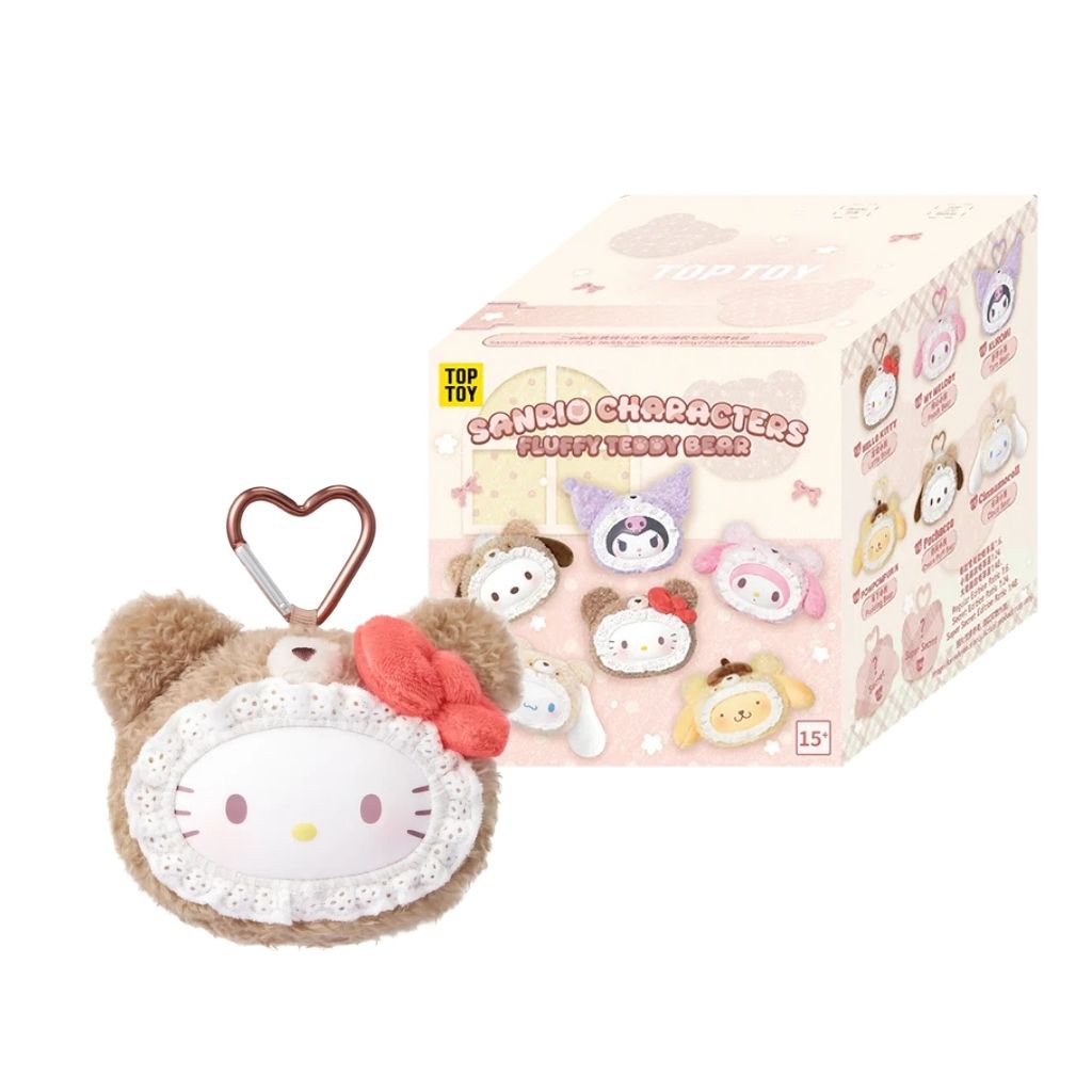 Top Toy Sanrio Fluffy Teddy Bear Plush Pendant Blind Box