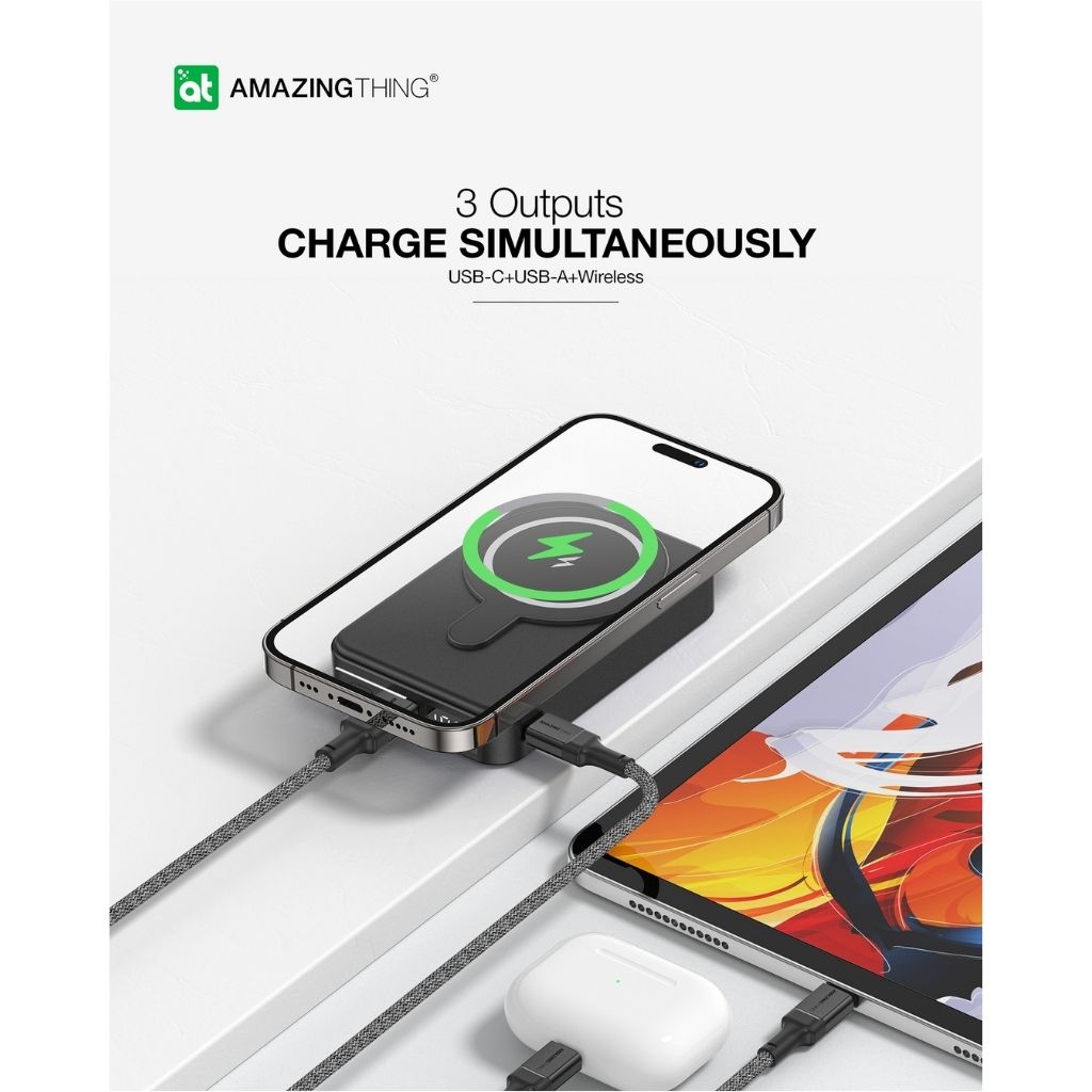 At Thunder Pro Mag Pd 10000 mAh Power Bank With Holder