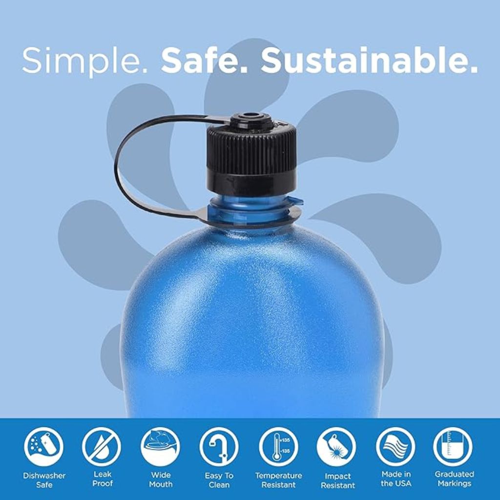 Nalgene Sustain 32oz Leak-Proof Canteen Bottle - Blue