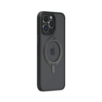 Black phone case with Apple logo on a white background