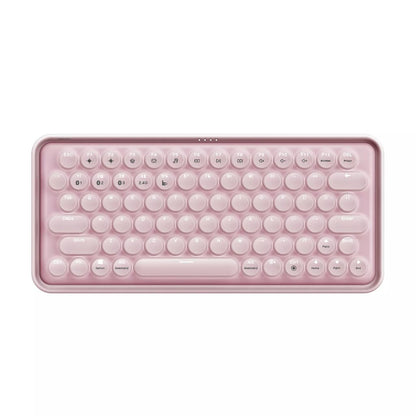 Pink keyboard on a white background