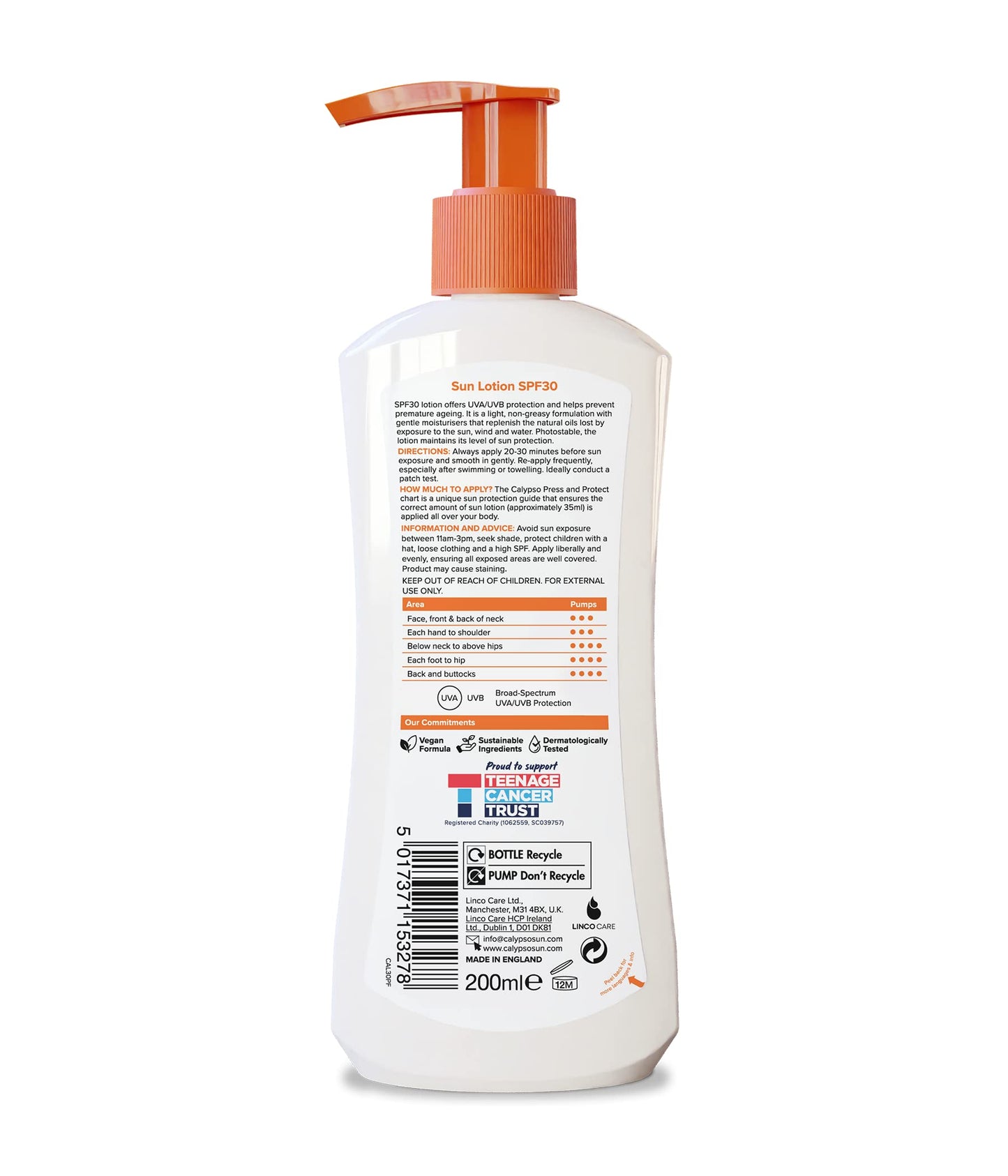 CALYPSO Press & Protect Sun Lotion SPF30 200ML