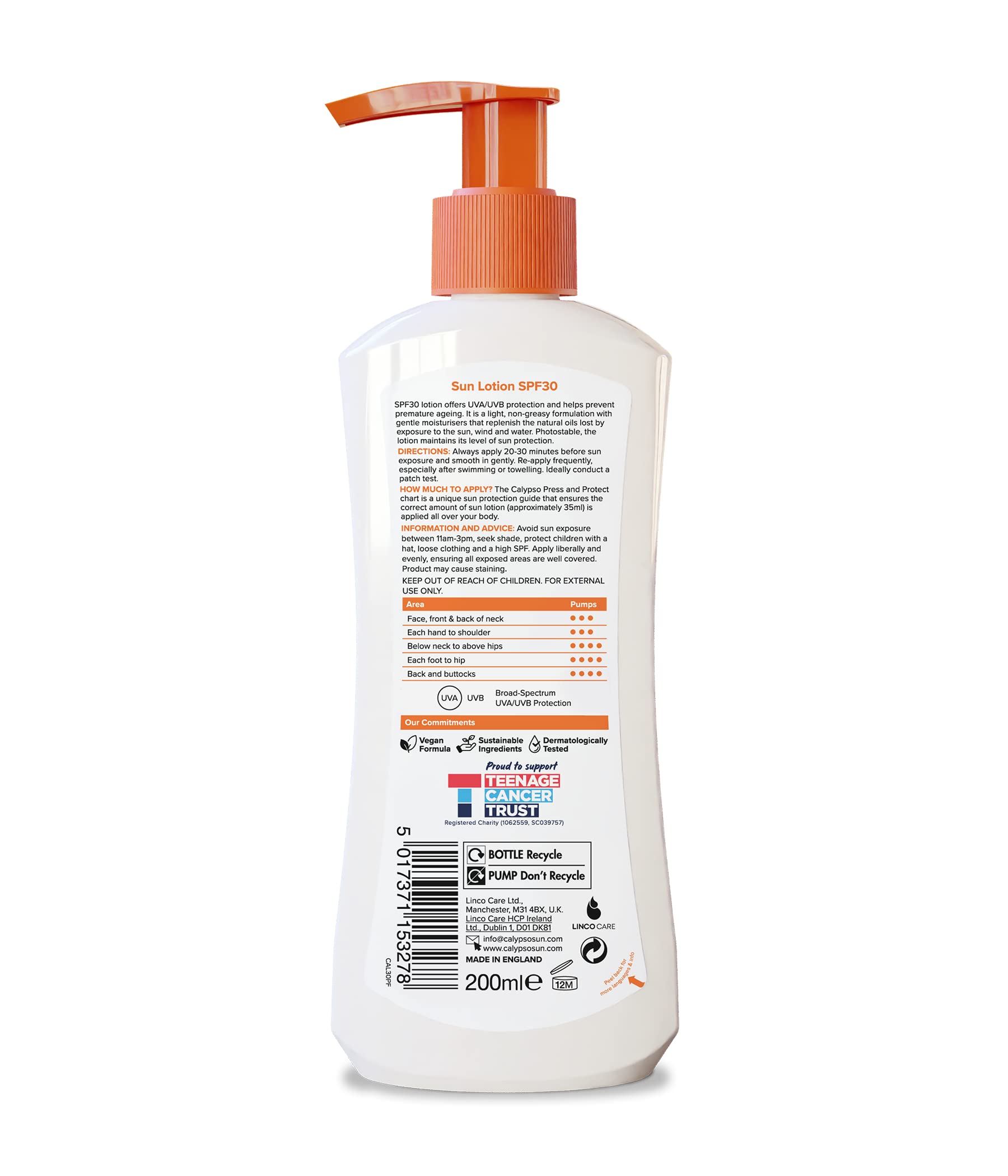 CALYPSO Press & Protect Sun Lotion SPF30 200ML