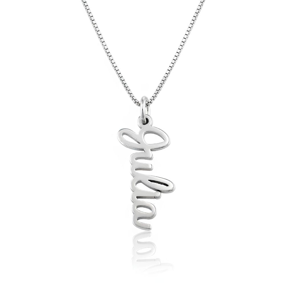 Stylish Font Vertical Name Necklace