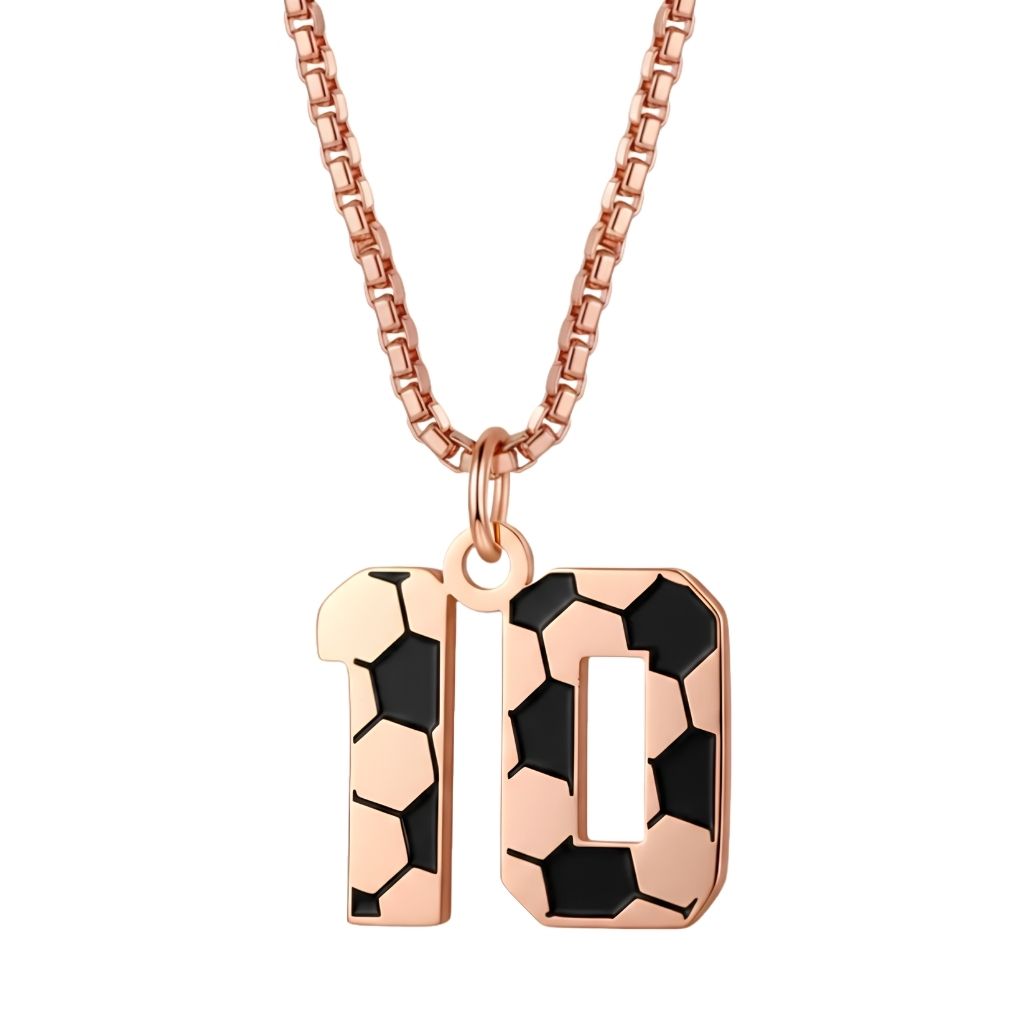 Personalised Soccer Number Pendant Necklace