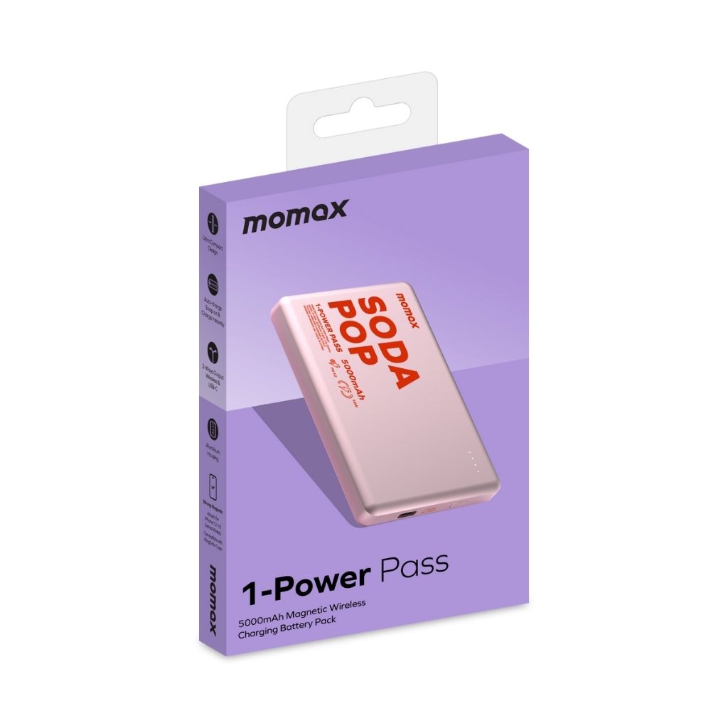 Momax 1-Power Pass 5000 mAh Magnetic Wireless Power Bank