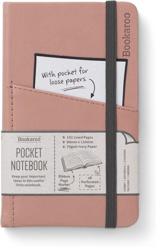 Bookaroo Pocket Notebook Journal - Blush